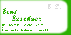 beni buschner business card